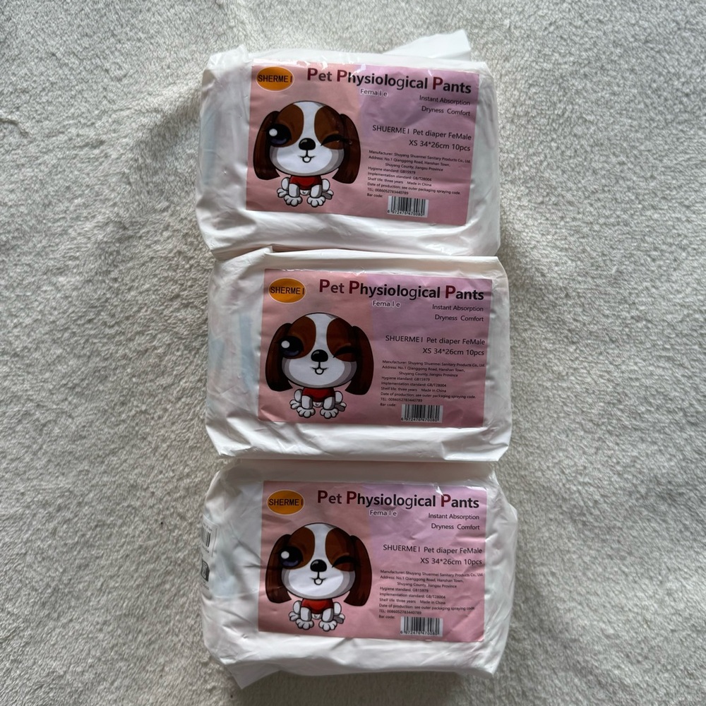 Pet Diaper Pants (3 sets) - Female